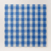 Blau-weiße ausgekleidete Esskleider. Puzzle (Vertikal)