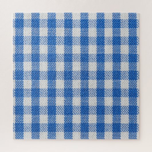 Blau-weiße ausgekleidete Esskleider. Puzzle (Vertikal)