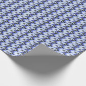 Blau-weiße Bartu-Iris-Muster Geschenkpapier (Ecke)