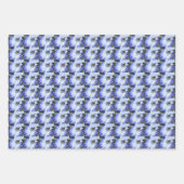 Blau-weiße Bartu-Iris-Muster Geschenkpapier Set (Vorderseite 3)