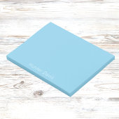 Blau-weiße Bezeichnung Post-it Klebezettel