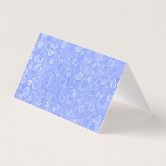 Blau-weiße Blasen-Karte (Vorderseite)