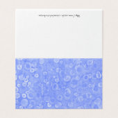 Blau-weiße Blasen-Karte (Außenseite Aufgefaltet)