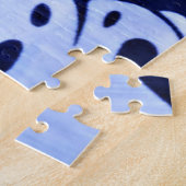 Blau Weiße Blätter Muster Thunder_Cove Puzzle (Seite)