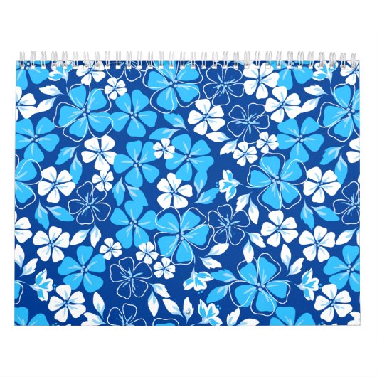 Blau-weiße Blume Kalender (Titelbild)