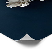 Blau-weiße Blume Poster (Ecke)