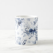 Blau Weiße Blumen Kaffeetasse (Mittel)