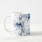 Blau Weiße Blumen Kaffeetasse (Links)