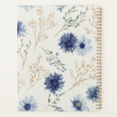 Blau Weiße Blumen Planer (Rückseite)