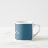 Blau-weiße Blumen-Schleife Espressotasse (Rechts)
