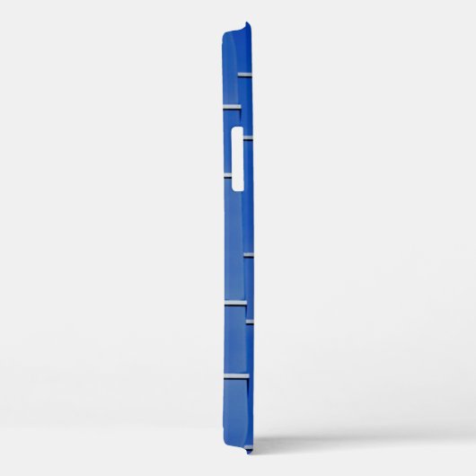 Blau-weiße Blumentextilien Case-Mate iPhone Hülle (Rückseite / Rechts)