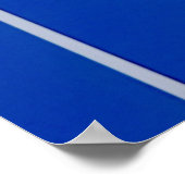 Blau-weiße Blumentextilien Poster (Ecke)