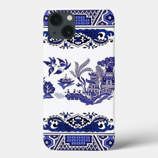 Blau-weiße China Blaues Blumendesign Case-Mate iPhone Hülle (Rückseite)