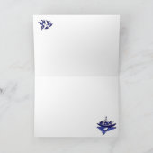 Blau-weiße China Blaues Blumendesign Karte (Innenseite)