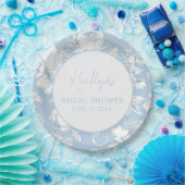 Blau-weiße Chinoiserie-Blumen Pappteller (Party)