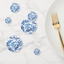 Blau Weiße Chinoiserie Floral Simplistisch Konfetti