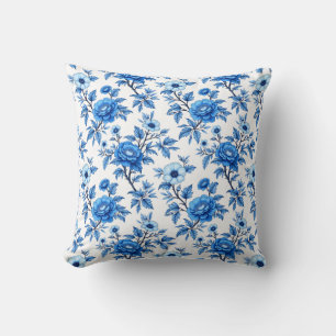 Blau-weiße Chinoiserie Kissen