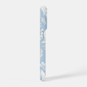 Blau-weiße Chinoiserie-Monogramm iPhone Hülle (Rechte Seite)