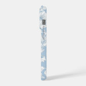 Blau-weiße Chinoiserie-Monogramm iPhone Hülle (Linke Seite)