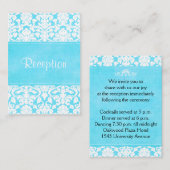 Blau-weiße Damaskus auf der Leinenverschlusskarte Begleitkarte (Vorne/Hinten)