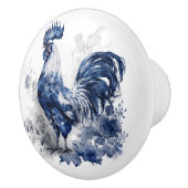 Blau-weiße Delft-Hahn mit Blume Keramikknauf (Rechts)