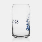 Blau-weiße Delft-Ziergegenstände mit Blume Dosenglas (Rechts)