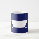 Blau-weiße Dreiecksform Kaffeetasse (Mittel)