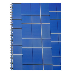Blau-weiße Fenster Notizblock