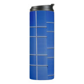 Blau-weiße Fenster Thermosbecher (Nach links gedreht)