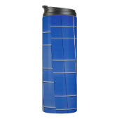 Blau-weiße Fenster Thermosbecher (Nach rechts gedreht)
