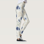 Blau Weiße Floral Leggings (Rechts)