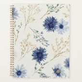 Blau Weiße Floral Planer (Vorderseite)