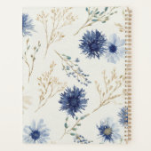 Blau Weiße Floral Planer (Rückseite)