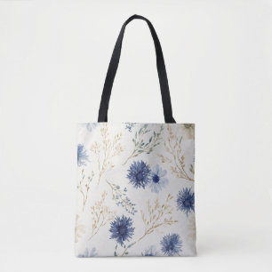 Blau Weiße Floral Tasche
