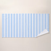 Blau-weiße Fünf-Streifen-Muster Badehandtuch (Badehandtuch)
