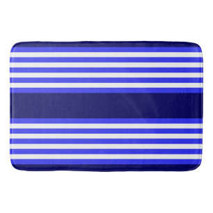 Blau-weiße Fünf-Streifen-Muster Badematte