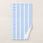 Blau-weiße Fünf-Streifen-Muster Badhandtuch Set (Handtuch)