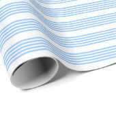 Blau-weiße Fünf-Streifen-Muster Geschenkpapier (Rolleneckpunkt)