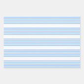 Blau-weiße Fünf-Streifen-Muster Geschenkpapier Set (Vorderseite)