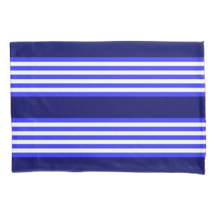 Blau-weiße Fünf-Streifen-Muster Kissenbezug