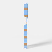 Blau-weiße Fünf-Streifen-Muster mit Bräune iPhone Hülle (Rechte Seite)