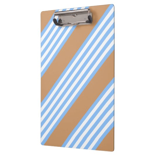 Blau-weiße Fünf-Streifen-Muster mit Bräune Klemmbrett (Links)