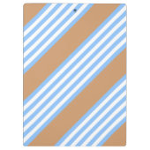 Blau-weiße Fünf-Streifen-Muster mit Bräune Klemmbrett (Rückseite)