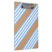 Blau-weiße Fünf-Streifen-Muster mit Bräune Klemmbrett (Rechts)