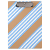 Blau-weiße Fünf-Streifen-Muster mit Bräune Klemmbrett (Vorderseite)