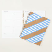 Blau-weiße Fünf-Streifen-Muster mit Bräune Planer (Anzeige)