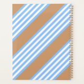 Blau-weiße Fünf-Streifen-Muster mit Bräune Planer (Rückseite)