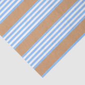 Blau-weiße Fünf-Streifen-Muster mit Bräune Seidenpapier (Detail)