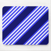 Blau-weiße Fünf-Streifen-Muster Mousepad (Vorne)