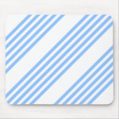 Blau-weiße Fünf-Streifen-Muster Mousepad (Vorne)
